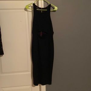 Black Bebe Dress with keyhole opening in the front, Very Sexy!